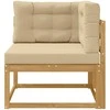 Lauko kampinė sofa Poliesteris Balta