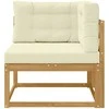 Lauko kampinė sofa Poliesteris Balta