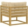 Lauko kampinė sofa Poliesteris Balta