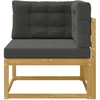 Lauko kampinė sofa Poliesteris Balta