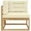 Lauko kampinė sofa Poliesteris Balta