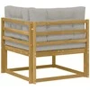 Lauko kampinė sofa Poliesteris Balta