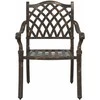 Sodo Kėdė 2 pcs Bronzinė 56 x 55 x 92.5cm Aliuminis