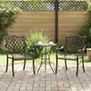 Sodo Kėdė 2 pcs Bronzinė 56 x 55 x 92.5cm Aliuminis