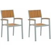 Susilankstantis krėslas 2 pcs Ruda 56 x 57 x 87 cm
