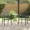 Sodo Kėdė 2 pcs Juoda 56 x 55 x 92.5cm Aliuminis