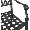 Sodo Kėdė 2 pcs Juoda 56 x 55 x 92.5cm Aliuminis