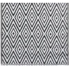 Lauko kilimas, baltos ir juodos spalvos, 160x230cm, PP