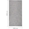 Lauko kilimėlis, rudas ir mėlyna, 100x200cm, plokščio pynimo