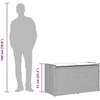 lauko laikymo suolas su pagalvėlėmis pilka 100 cm poliratanas