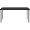 Sodo stalas Juoda 160 x 80 x 73 cm metalas
