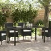 Sodo stalas Juoda 160 x 80 x 73 cm metalas