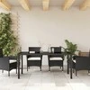 Sodo stalas Juoda 160 x 80 x 73 cm metalas