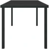Sodo stalas Juoda 160 x 80 x 73 cm metalas