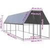 Lauko narvas viščiukams, 2x8x2m, galvanizuotas plienas