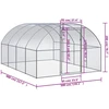 Lauko narvas viščiukams, 3x4x2m, galvanizuotas plienas