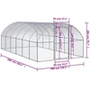 Lauko narvas viščiukams, 3x6x2m, galvanizuotas plienas