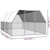 Lauko narvas viščiukams, 3x6x2m, galvanizuotas plienas