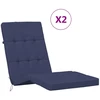 Lauko pagalvė 2 pcs Jūrinė mėlyna 180 x 55 x 7 cm Audinys