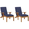 Lauko pagalvė 2 pcs Jūrinė mėlyna 180 x 55 x 7 cm Audinys