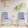 Lauko pagalvė 2 pcs Mėlyna ir balta 120 x 50 x 7 cm Audinys