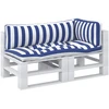 Lauko pagalvė 3 pcs Mėlyna ir balta 103 x 58 x 10 cm Audinys