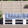 Lauko pagalvė 3 pcs Mėlyna ir balta 103 x 58 x 10 cm Audinys