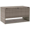 Lauko pagalvėlių dėžė, pilka, 100x55x55,5 cm, poliratanas