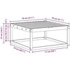 Lauko pakojis Kietos akacijos mediena Balta 79 x 79 x 37 cm