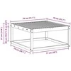 Lauko pakojis Kietos akacijos mediena Balta 79 x 79 x 37 cm