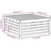 Lauko pakojis Kietos akacijos mediena Balta 79 x 79 x 37 cm