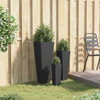 Lauko rinkinys 3 vnt. Juoda 30 x 30 x 80 cm Metalas