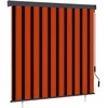 Roletas Oranžinė ir ruda 180 x 250 cm Audinys ir aliuminis