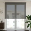 Lauko roletai 90% UV blokavimui Šviesiai pilka 60 x 230 cm HDPE