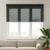 Lauko roletai 90% UV blokavimui Tamsiai žalia 350 x 140 cm HDPE