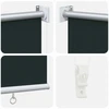 Lauko roletai 90% UV blokavimui Tamsiai žalia 80 x 230 cm HDPE
