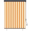 Lauko roletas, baltos ir oranžinės spalvų, 120x250cm