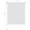 Lauko roletas, baltos spalvos, 60x230cm, HDPE
