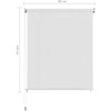 Lauko roletas, baltos spalvos, 80x140cm, HDPE