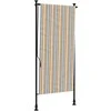 Lauko roletas, geltonas/baltas, 120x270cm, audinys ir plienas