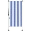 Lauko roletas, mėlynas ir baltas, 100x270cm, audinys ir plienas