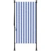 Lauko roletas, mėlynas ir baltas, 120x270cm, audinys ir plienas