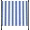 Lauko roletas, mėlynas ir baltas, 150x270cm, audinys ir plienas