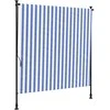 Lauko roletas, mėlynas ir baltas, 200x270cm, audinys ir plienas