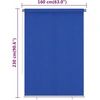 Lauko roletas, mėlynos spalvos, 160x230cm, HDPE