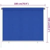 Lauko roletas, 185 (plotis) x 140 (aukštis) cm, mėlynos spalvos, HDPE
