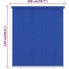 Lauko roletas, mėlynos spalvos, 200x230cm, HDPE