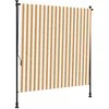 Lauko roletas, oranžinis/baltas, 150x270cm, audinys ir plienas