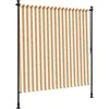 Lauko roletas, oranžinis/baltas, 150x270cm, audinys ir plienas