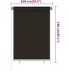 Lauko roletas, 105 (plotis) x 140 (aukštis) cm, rudos spalvos, HDPE